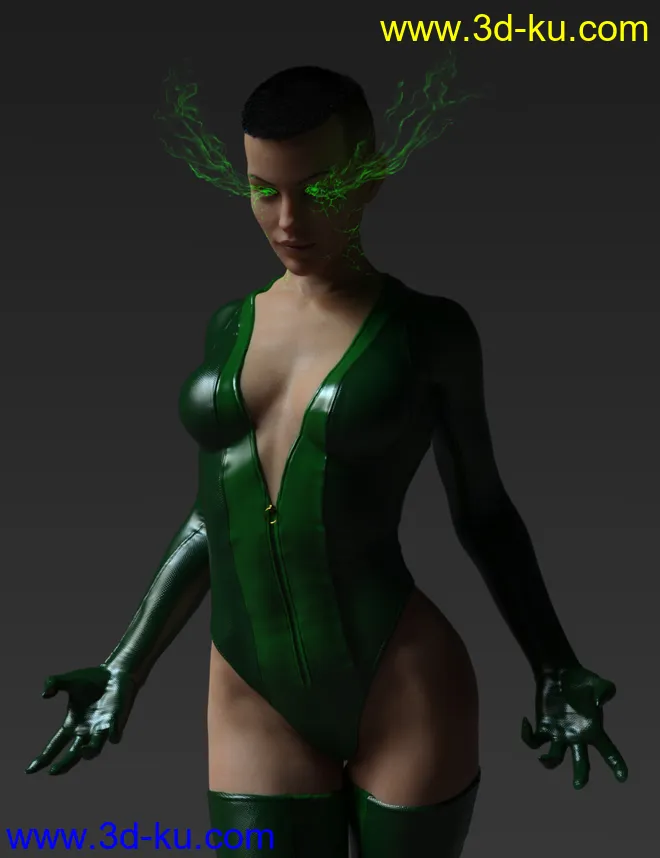 Superhero Eyes and Face FX for Genesis 8 Females模型的图片9