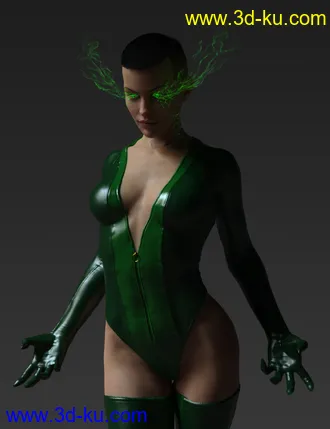 3D打印模型Superhero Eyes and Face FX for Genesis 8 Females的图片