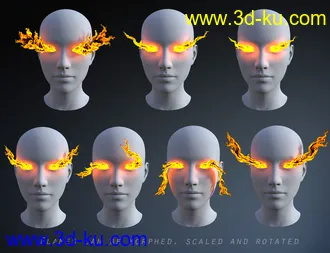 3D打印模型Superhero Eyes and Face FX for Genesis 8 Females的图片