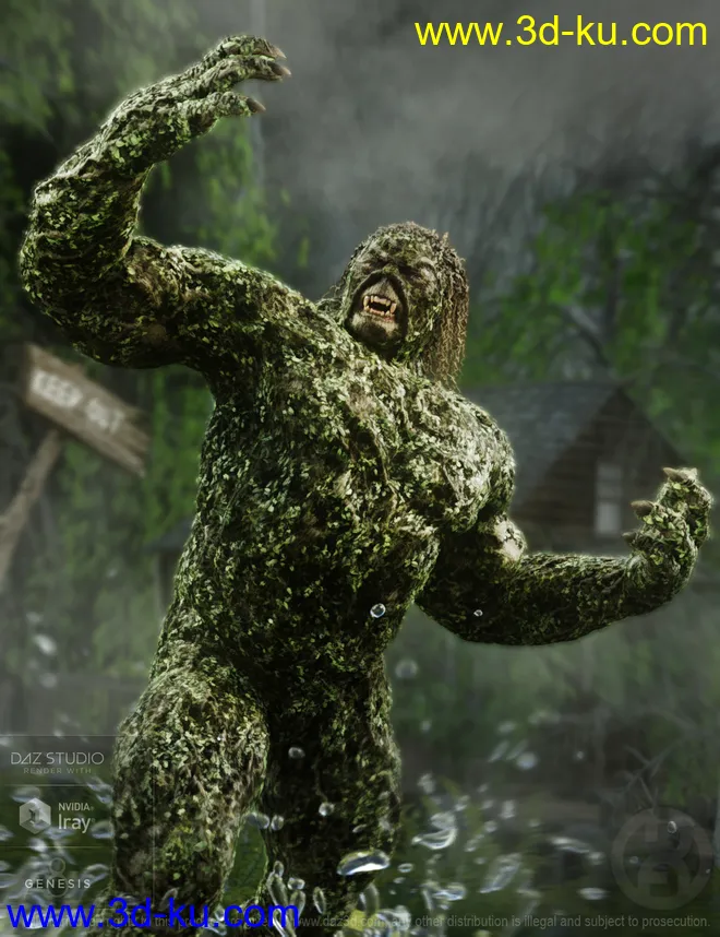 Swampbeast for Genesis 8 Male模型的图片1