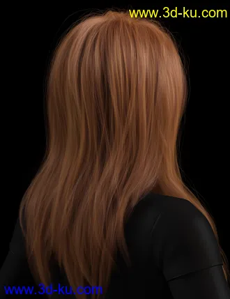 Swept Bangs Hair for Genesis 3 and 8 Females模型的图片2