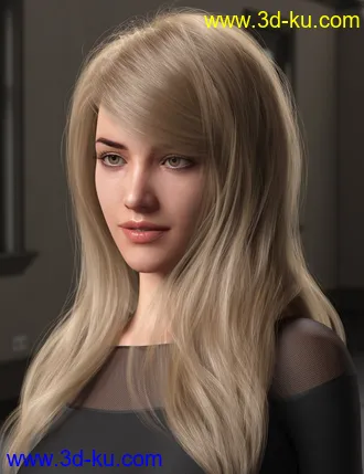 3D打印模型Swept Bangs Hair for Genesis 3 and 8 Females的图片