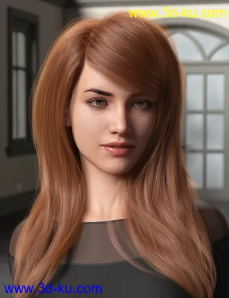 Swept Bangs Hair for Genesis 3 and 8 Females模型的图片5