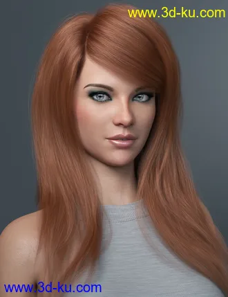 Swept Bangs Hair for Genesis 3 and 8 Females模型的图片8