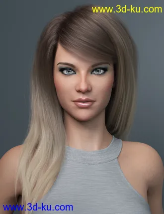 Swept Bangs Hair for Genesis 3 and 8 Females模型的图片9