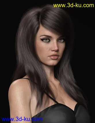 3D打印模型Swept Bangs Hair for Genesis 3 and 8 Females的图片