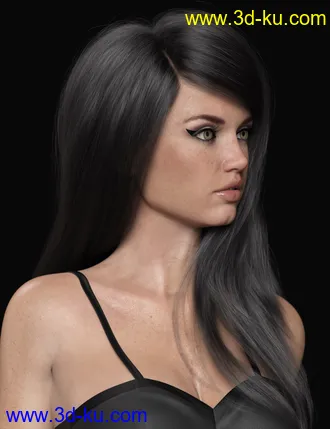 3D打印模型Swept Bangs Hair for Genesis 3 and 8 Females的图片