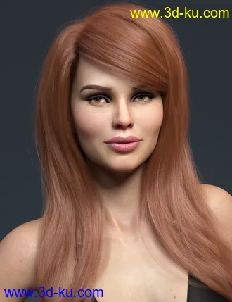 Swept Bangs Hair for Genesis 3 and 8 Females模型的图片20