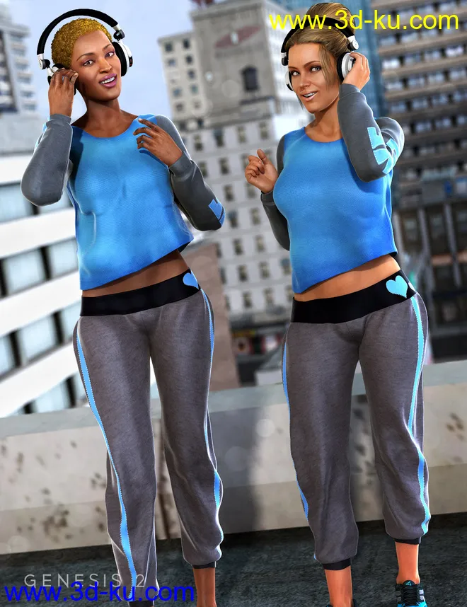 Swerve Outfit for Genesis 2 Female(s)模型的图片4