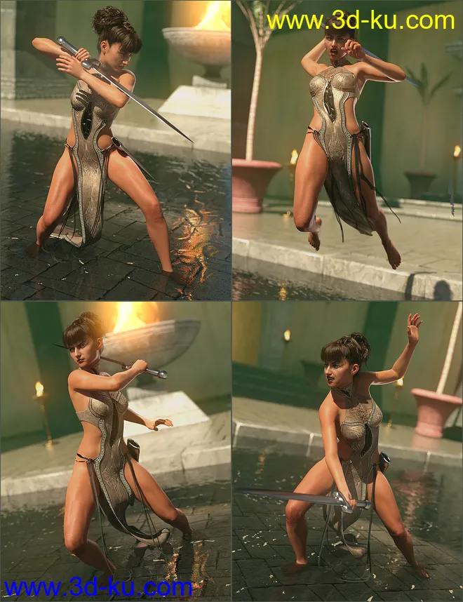Sword Poses for Genesis 8 Female模型的图片7
