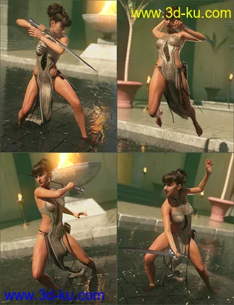 3D打印模型Sword Poses for Genesis 8 Female的图片