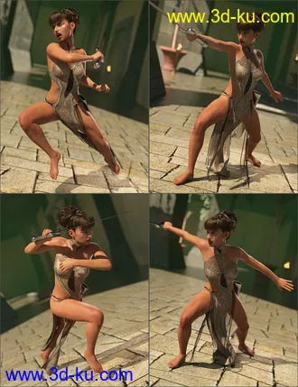 3D打印模型Sword Poses for Genesis 8 Female的图片
