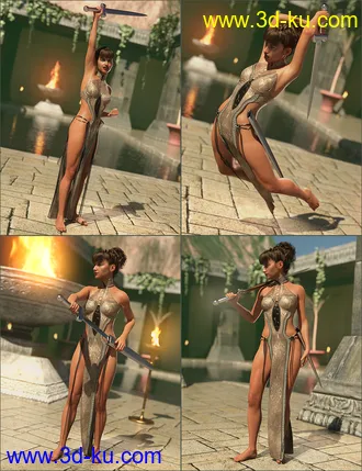 3D打印模型Sword Poses for Genesis 8 Female的图片