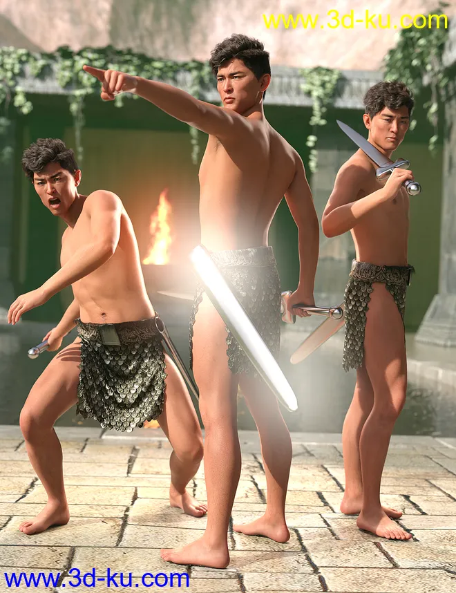 Sword Poses for Genesis 8 Male模型的图片1