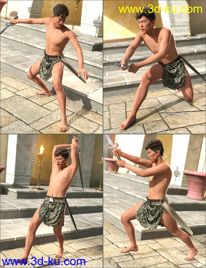Sword Poses for Genesis 8 Male模型的图片5