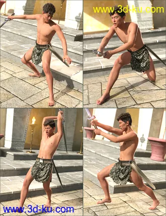 3D打印模型Sword Poses for Genesis 8 Male的图片