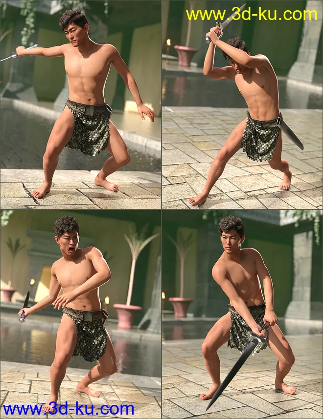 Sword Poses for Genesis 8 Male模型的图片6