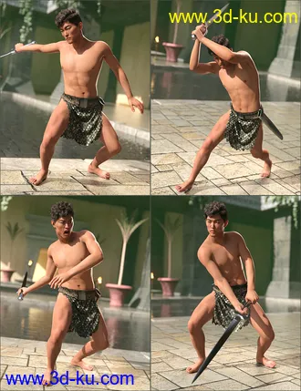 3D打印模型Sword Poses for Genesis 8 Male的图片