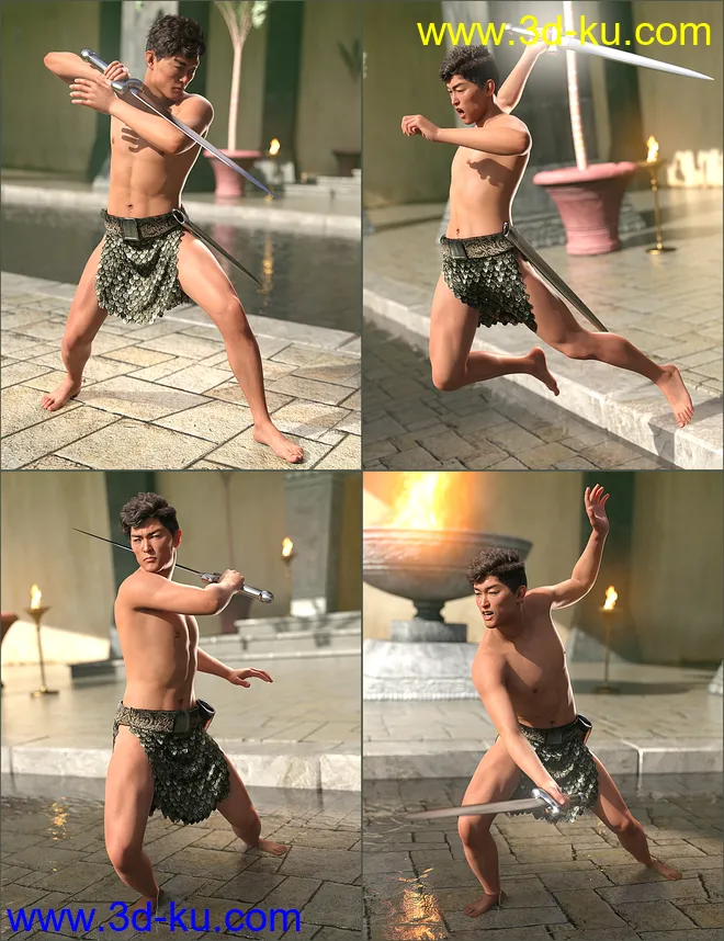 Sword Poses for Genesis 8 Male模型的图片7