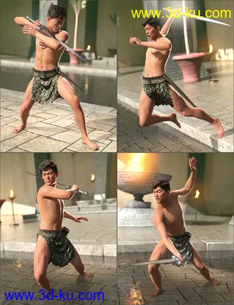 3D打印模型Sword Poses for Genesis 8 Male的图片