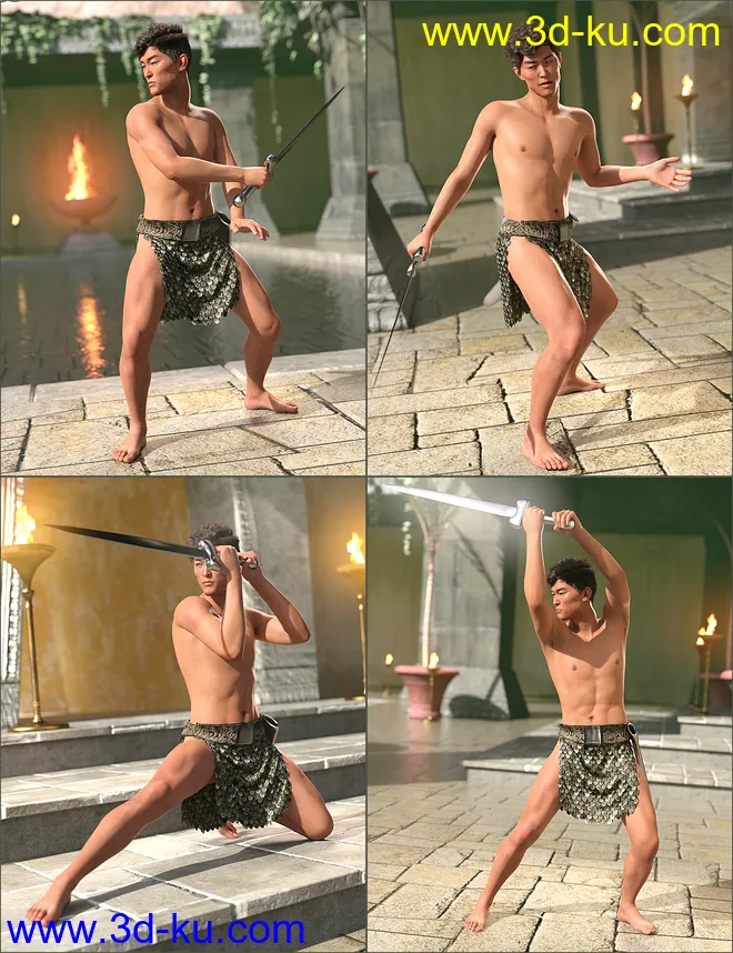 Sword Poses for Genesis 8 Male模型的图片8
