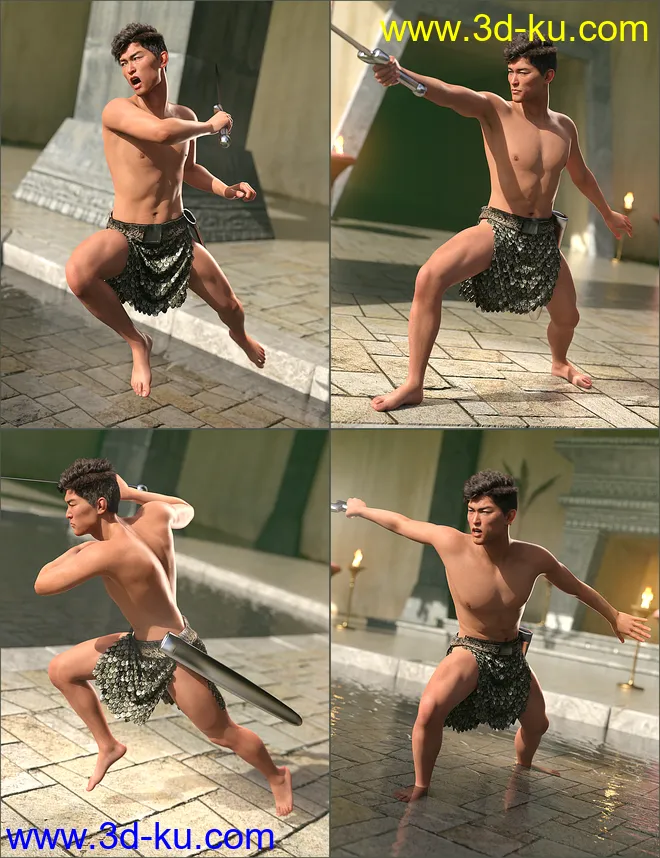 Sword Poses for Genesis 8 Male模型的图片9