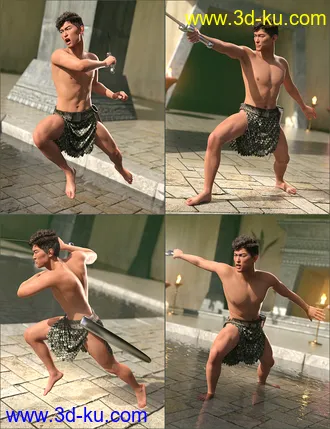 3D打印模型Sword Poses for Genesis 8 Male的图片