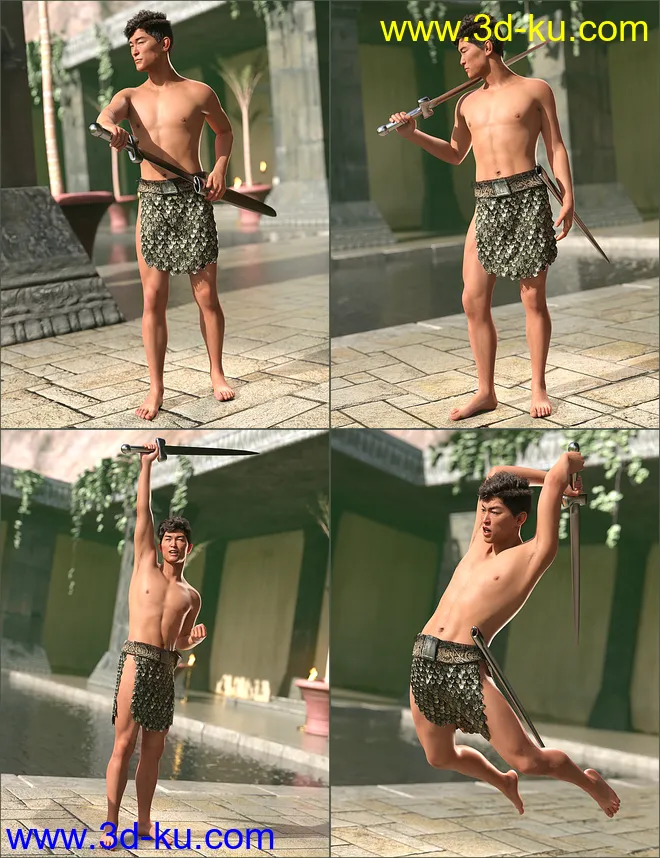Sword Poses for Genesis 8 Male模型的图片10