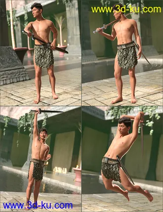 3D打印模型Sword Poses for Genesis 8 Male的图片