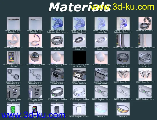 SY Sci-Fi Restraints for Genesis 8模型的图片7