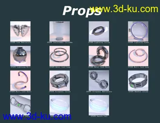 3D打印模型SY Sci-Fi Restraints for Genesis 8的图片