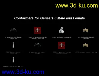 3D打印模型SY Spiderfolk for Genesis 8的图片