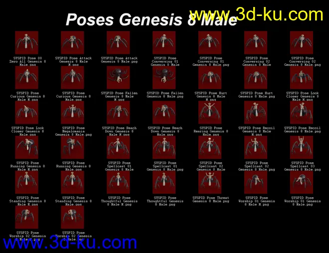 SY Spiderfolk for Genesis 8模型的图片14