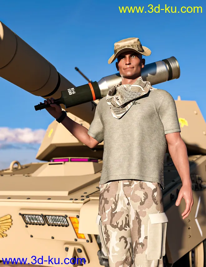 Tank Crew Pose for Genesis 8模型的图片2