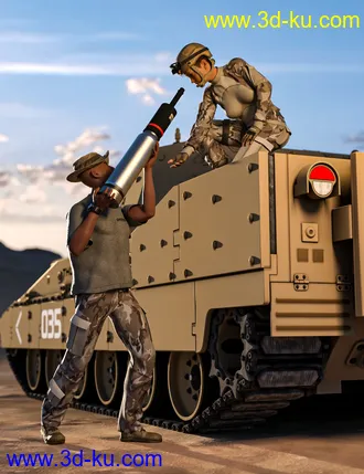3D打印模型Tank Crew Pose for Genesis 8的图片