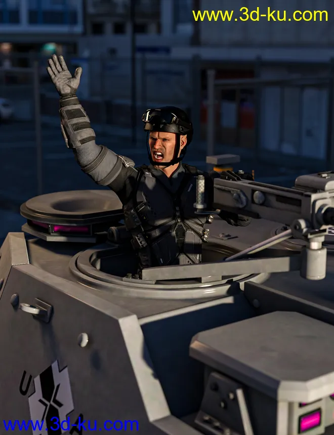 Tank Crew Pose for Genesis 8模型的图片5