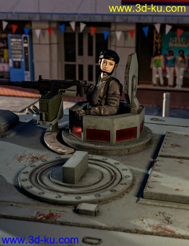 Tank Crew Pose for Genesis 8模型的图片6