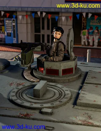 3D打印模型Tank Crew Pose for Genesis 8的图片