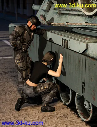 3D打印模型Tank Crew Pose for Genesis 8的图片