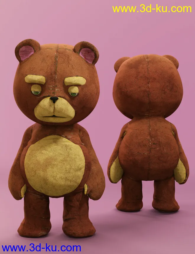 Teddy Bear for Genesis 8 Male模型的图片3