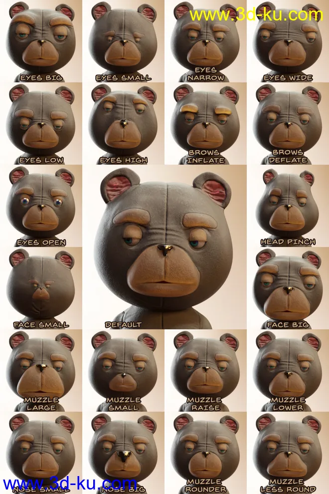 Teddy Bear for Genesis 8 Male模型的图片6
