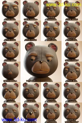3D打印模型Teddy Bear for Genesis 8 Male的图片