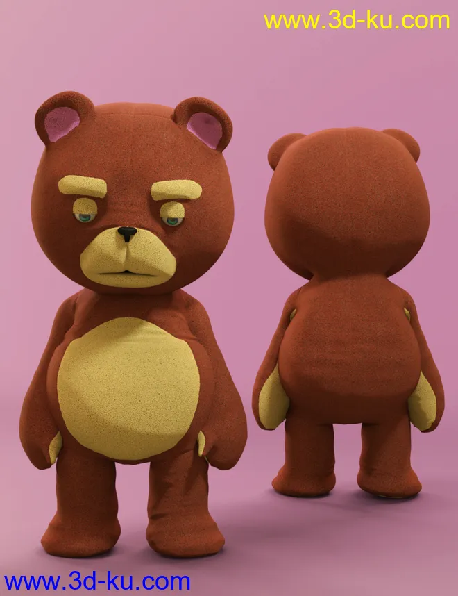 Teddy Bear for Genesis 8 Male模型的图片11