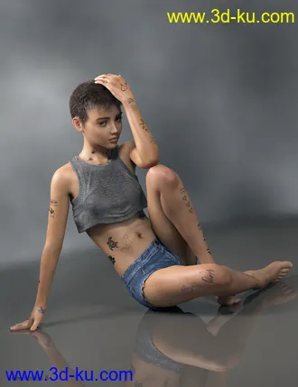 3D打印模型Teensy L.I.E. Tattoos for Genesis 3 and 8的图片