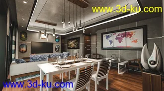 3D打印模型Tesla Casual Living Dining的图片