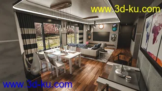 3D打印模型Tesla Casual Living Dining的图片