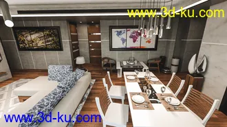 3D打印模型Tesla Casual Living Dining的图片