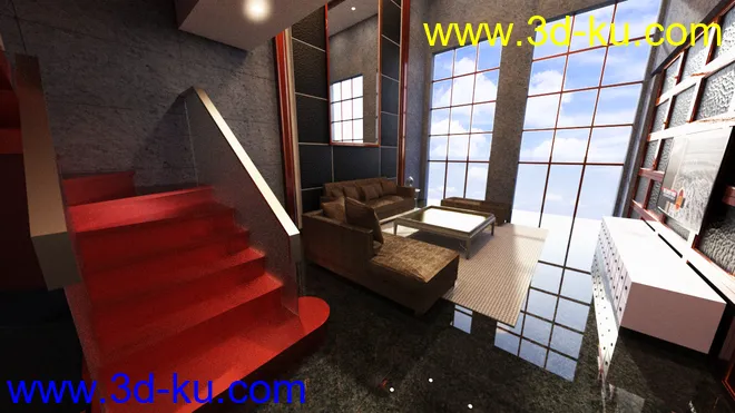 Tesla Living Room 2模型的图片4