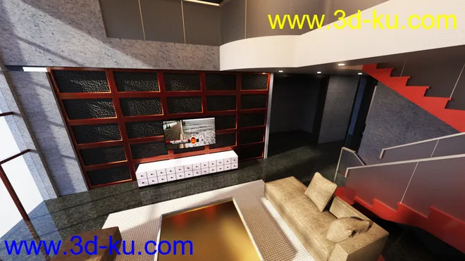 Tesla Living Room 2模型的图片5