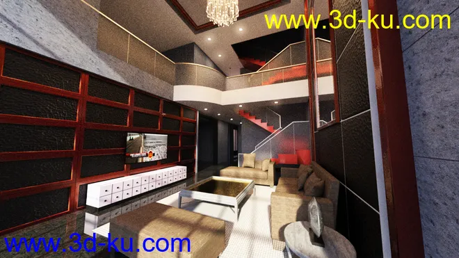 Tesla Living Room 2模型的图片7
